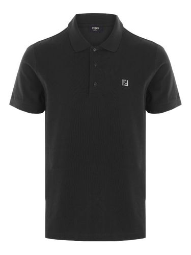 FENDI polo à logo brodé - Noir - FENDI - Modalova