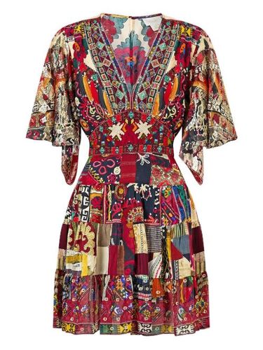 Robe courte Alchemy à motif patchwork et effet de volants - Camilla - Modalova