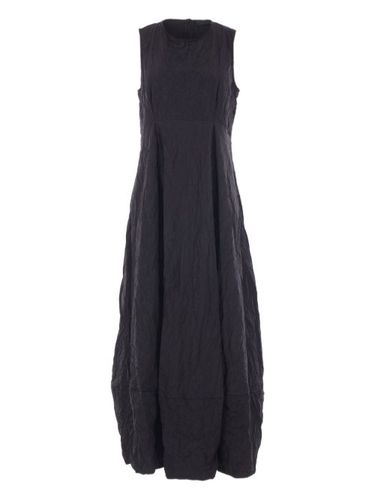 Robe mi-longue sans manches à effet froissé - Maria Calderara - Modalova