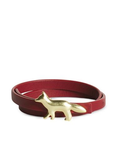 Bracelet en cuir à breloque renard - Maison Kitsuné - Modalova