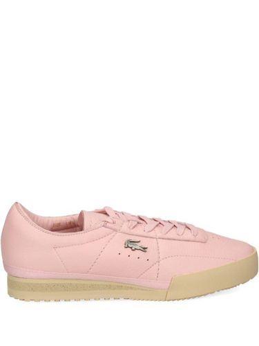 Baskets en cuir à plaque logo - Lacoste - Modalova