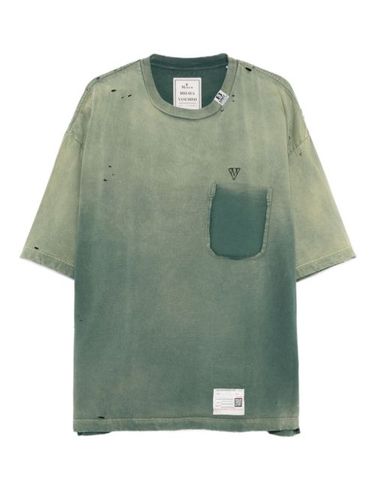 T-shirt en coton à effet délavé - Maison MIHARA YASUHIRO - Modalova