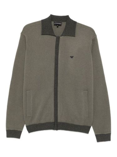Veste à bords côtelés - Emporio Armani - Modalova