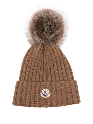Moncler bonnet en laine - Marron - Moncler - Modalova