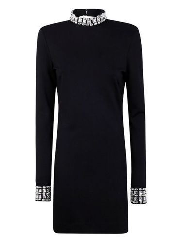 Robe ornée de strass à col v - Blugirl - Modalova