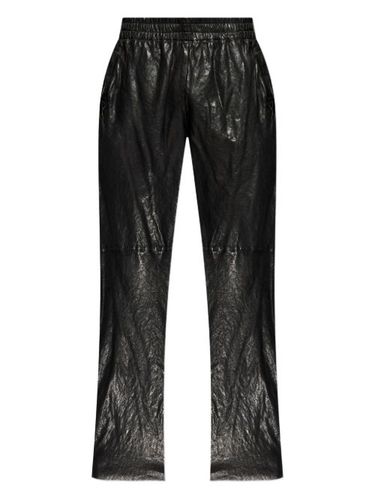 Pantalon en cuir à taille élastiquée - Diesel - Modalova