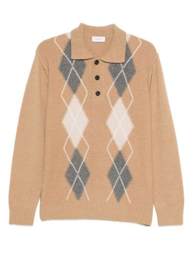 Polo en lin à motif losanges - Paolo Pecora - Modalova