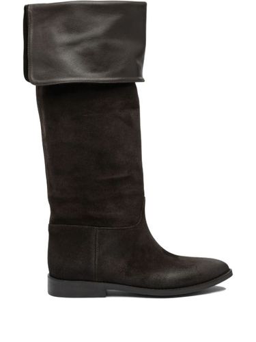 Bottines en daim à poignets en cuir - strategia shoes - Modalova