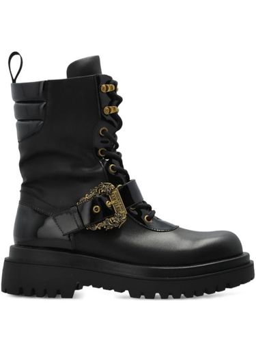 Bottines de moto à boucle et lacets - Versace Jeans Couture - Modalova