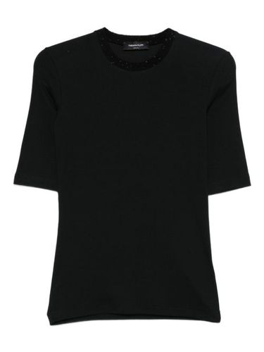 T-shirt à col à ornements - Fabiana Filippi - Modalova