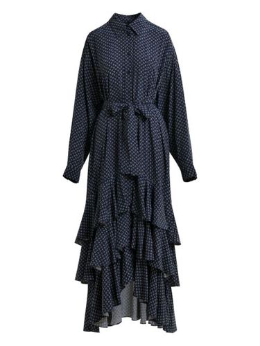 Robe longue imprimée à volants - Essentiel Antwerp - Modalova