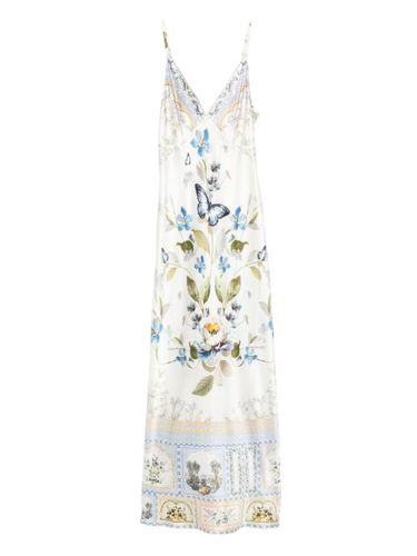 Robe en soie à motif de papillons - Camilla - Modalova