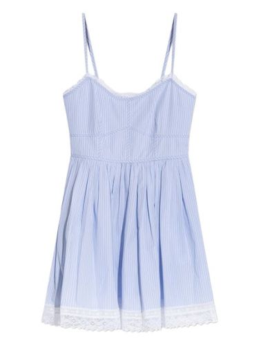 Robe rayée Harrisine à bords en dentelle - LoveShackFancy - Modalova