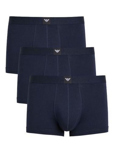 Lot de trois boxers à étiquette logo - Emporio Armani - Modalova