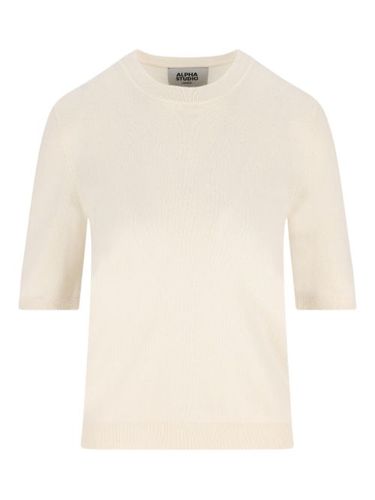 T-shirt en cachemire à manches courtes - ALPHA STUDIO - Modalova