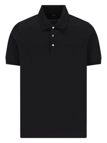Polo en piqué à logo embossé - FENDI - Modalova