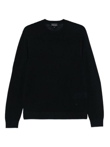 Pull texturé à col rond - Emporio Armani - Modalova