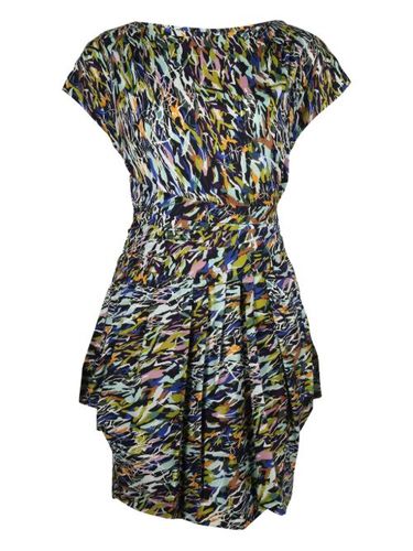 Robe froncée à motif abstrait - DVF Diane von Furstenberg - Modalova