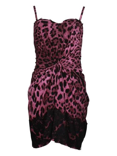 Robe drapée à imprimé léopard - Dolce & Gabbana Pre-Owned - Modalova