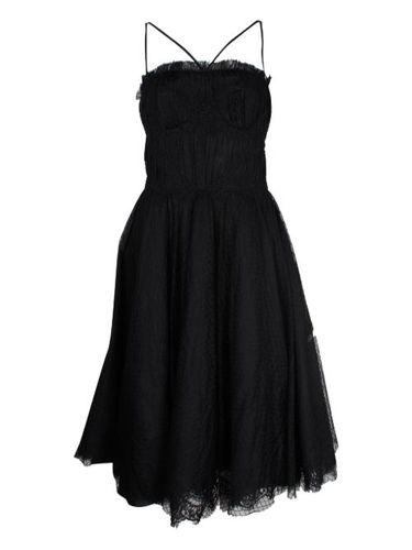 Robe mi-longue froncée en dentelle - Dolce & Gabbana Pre-Owned - Modalova