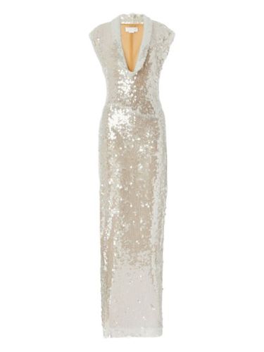 Robe longue brodée de sequins - Genny - Modalova