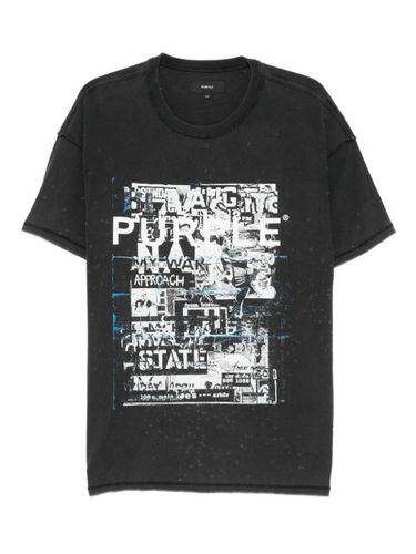 T-shirt imprimé à effet usé - Purple Brand - Modalova