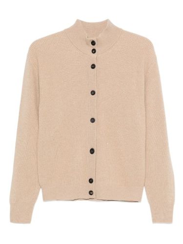 Cardigan côtelé à effet d'épaules descendues - Peserico - Modalova