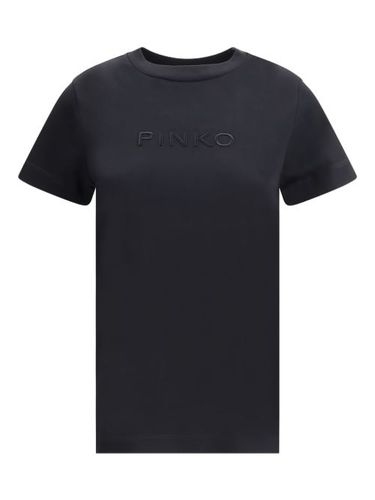 T-shirt en coton à détail de logo - PINKO - Modalova