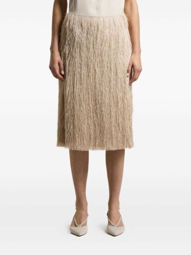 Jupe mi-longue à franges - Peserico - Modalova