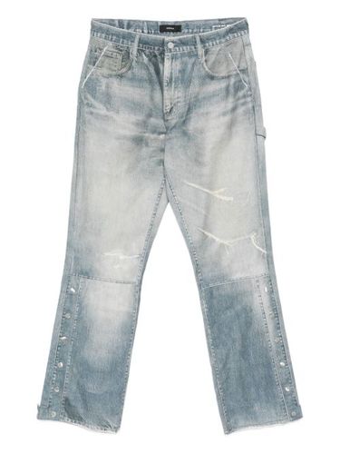 Jean boutonné à effet usé - Purple Brand - Modalova