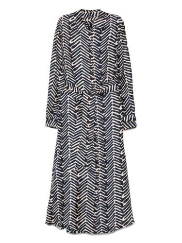 Robe ceinturée à motif géométrique - Kiton - Modalova