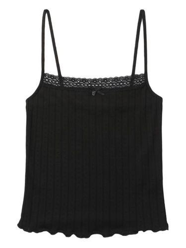 Haut côtelé bordé de dentelle - BAPY BY *A BATHING APE® - Modalova