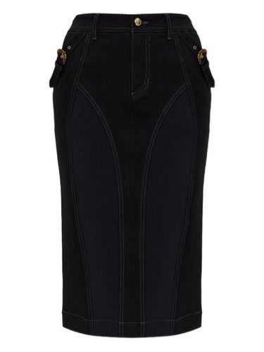 Jupe en jean à boucle - Versace Jeans Couture - Modalova