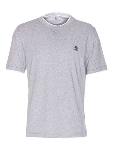 T-shirt à logo brodé - Brunello Cucinelli - Modalova