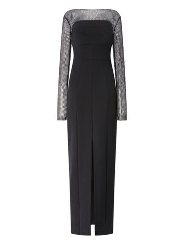 Robe longue à empiècements en résille - Genny - Modalova