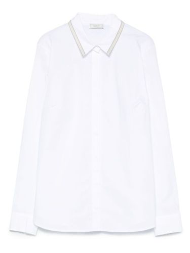 Chemise en coton à col passepoilé - Peserico - Modalova