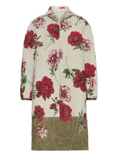 Manteau Peony Unraveled en jacquard - Oscar de la Renta - Modalova
