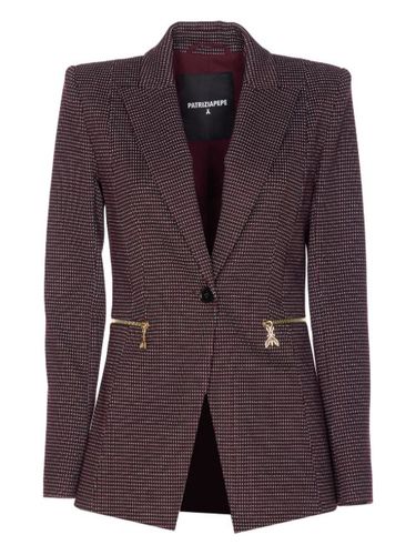 Blazer zippé à carreaux - Patrizia Pepe - Modalova