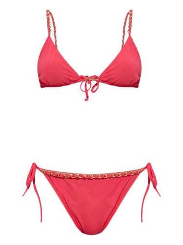 Haut de bikini triangle à détail de chaîne - Balmain - Modalova