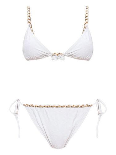 Haut de bikini à détails de chaînes - Balmain - Modalova