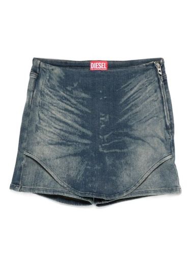 Short en jean à effet délavé - Diesel - Modalova