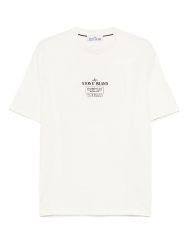 T-shirt en coton à logo imprimé - Stone Island - Modalova