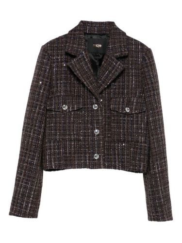 Blazer en tweed à sequins - Maje - Modalova
