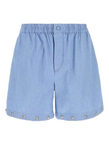 Short en jean à détails de clous - Valentino Garavani - Modalova