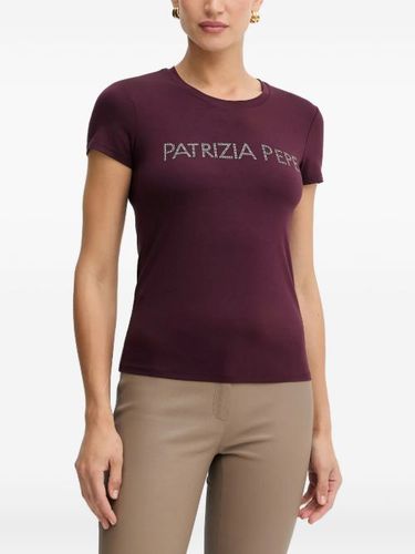 T-shirt à logo strassé - Patrizia Pepe - Modalova