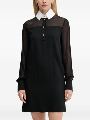 Robe courte à col contrastant - Karl Lagerfeld - Modalova