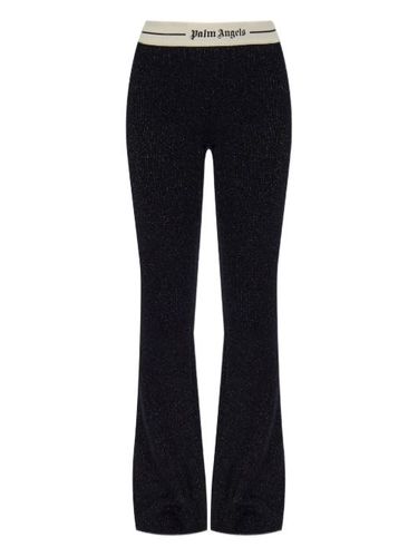 Pantalon évasé à taille logo - Palm Angels - Modalova