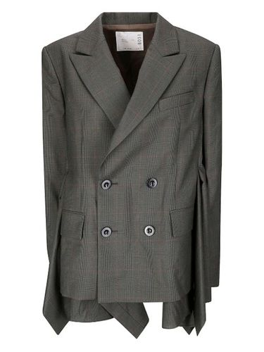 Blazer croisé à carreaux - sacai - Modalova