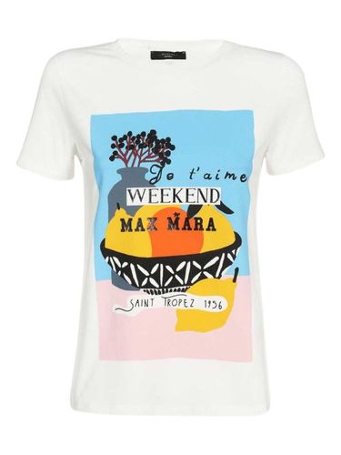T-shirt en coton mélangé à imprimé graphique - Weekend Max Mara - Modalova