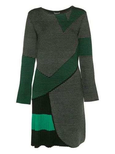 Robe courte plissée à rayures (2023) - Emporio Armani Pre-Owned - Modalova